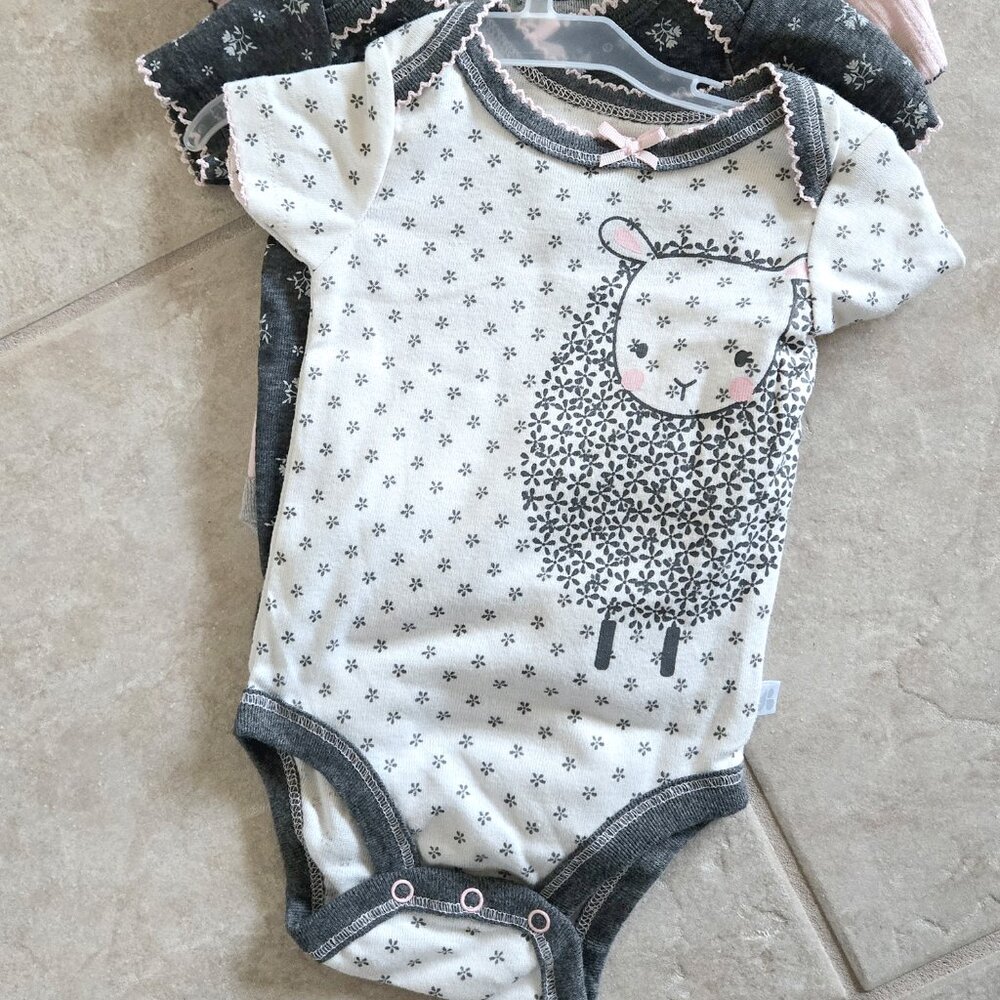 Just Born 4-pack Bodysuits 0-3M